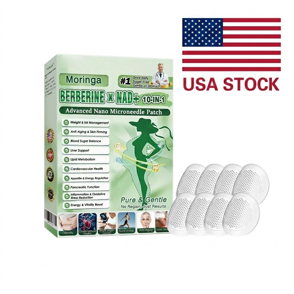 3PACK Moringa Berberine 10-in-1 Advanced Nano Microneedle Patches 7Pcs/Box New