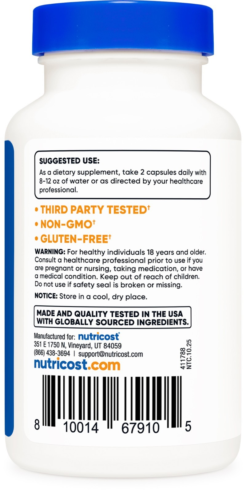 Nutricost Alpha GPC 600mg Per Serving, 120 Vegetarian Capsules – Non-GMO