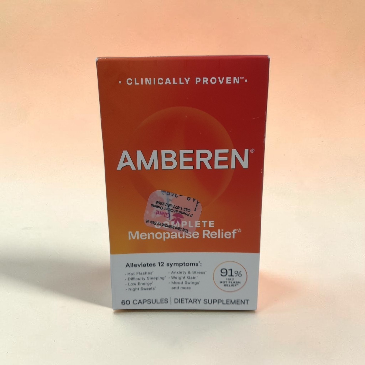 Amberen Menopause Relief Capsules 60 Count Exp 09/2027
