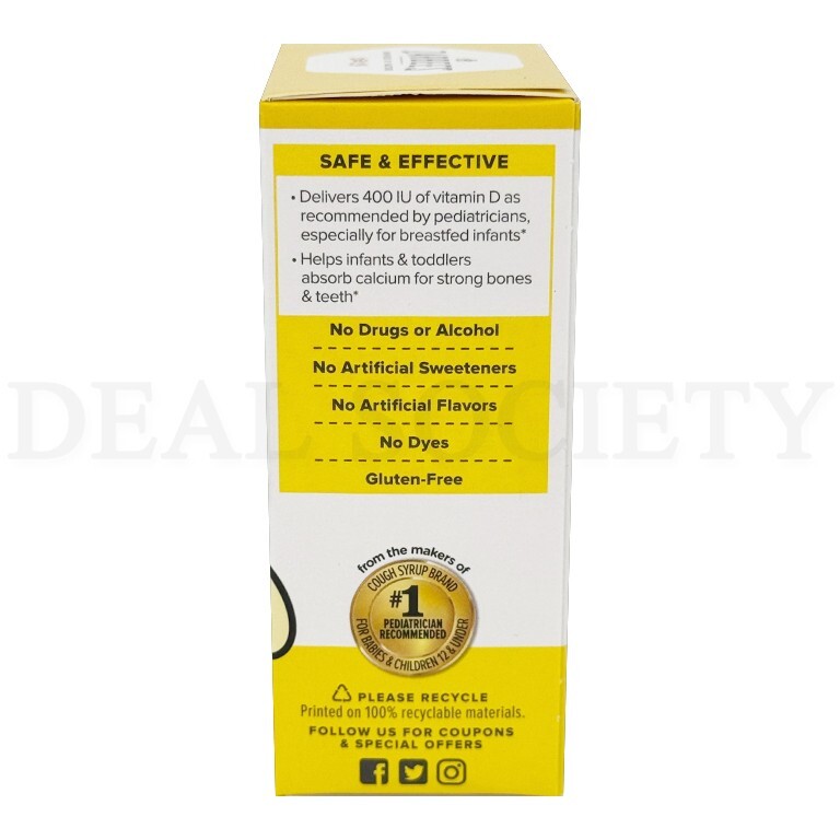 Zarbee’s Vitamin D Drops for Infants, 400IU (10mcg) 0.47oz Lot of 2