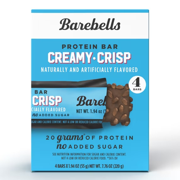 Barebells Protein Bars, Creamy Crisp, 20g High Protein, 1.9oz, 4 Count