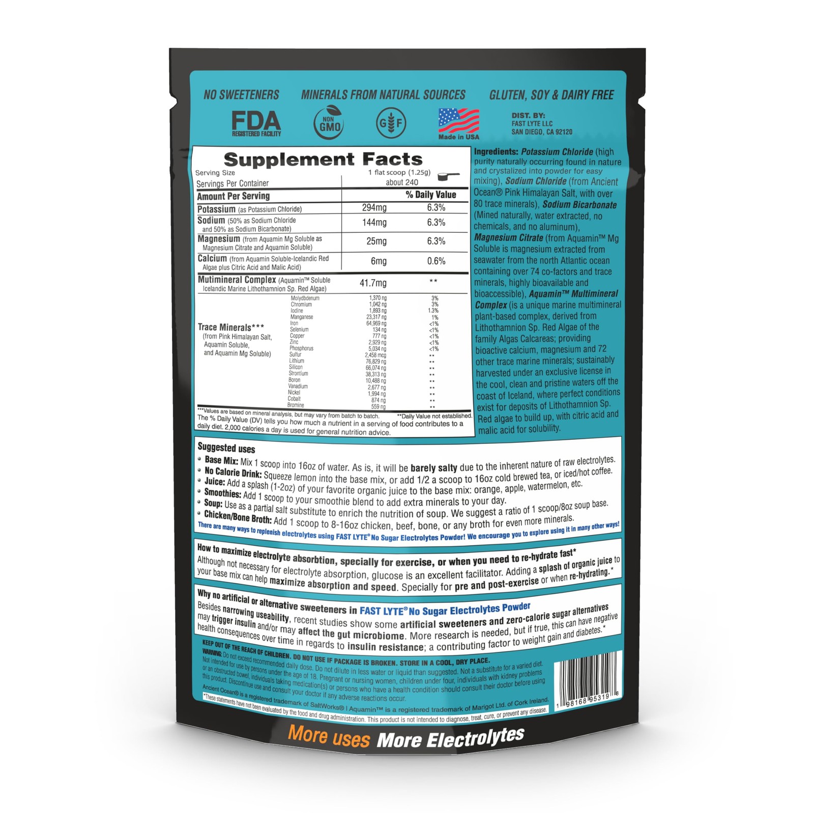 Fast Lyte Lyte No Electrolytes Powder In The Raw Mix In Coffee Soup Juice Water