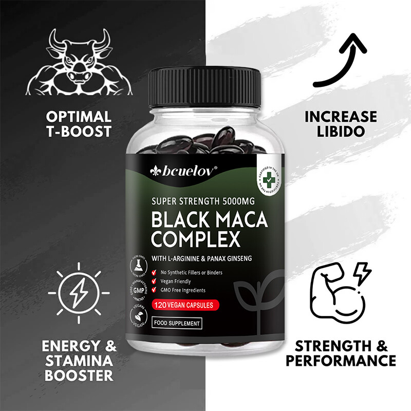 Black Maca Complex Boosts Energy Endurance Reproductive Health Balances Mood