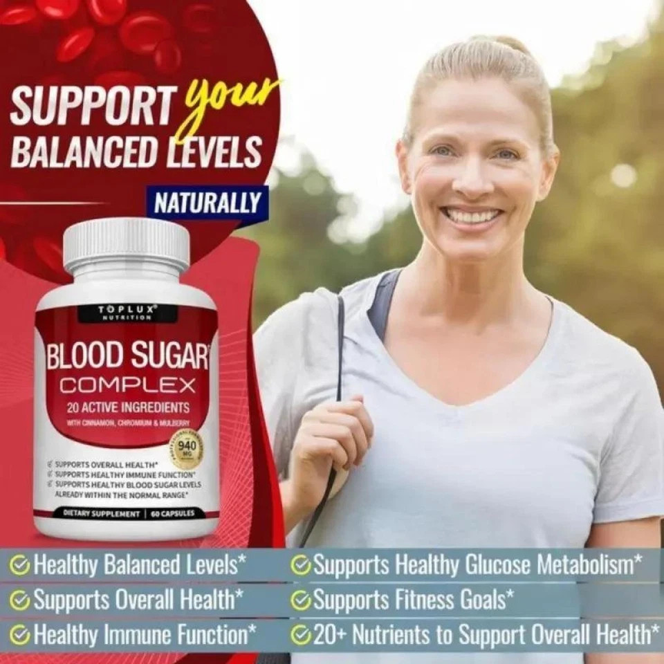 Blood Sugar Complex with 20 Vitamins and Minerals , 60 Caps