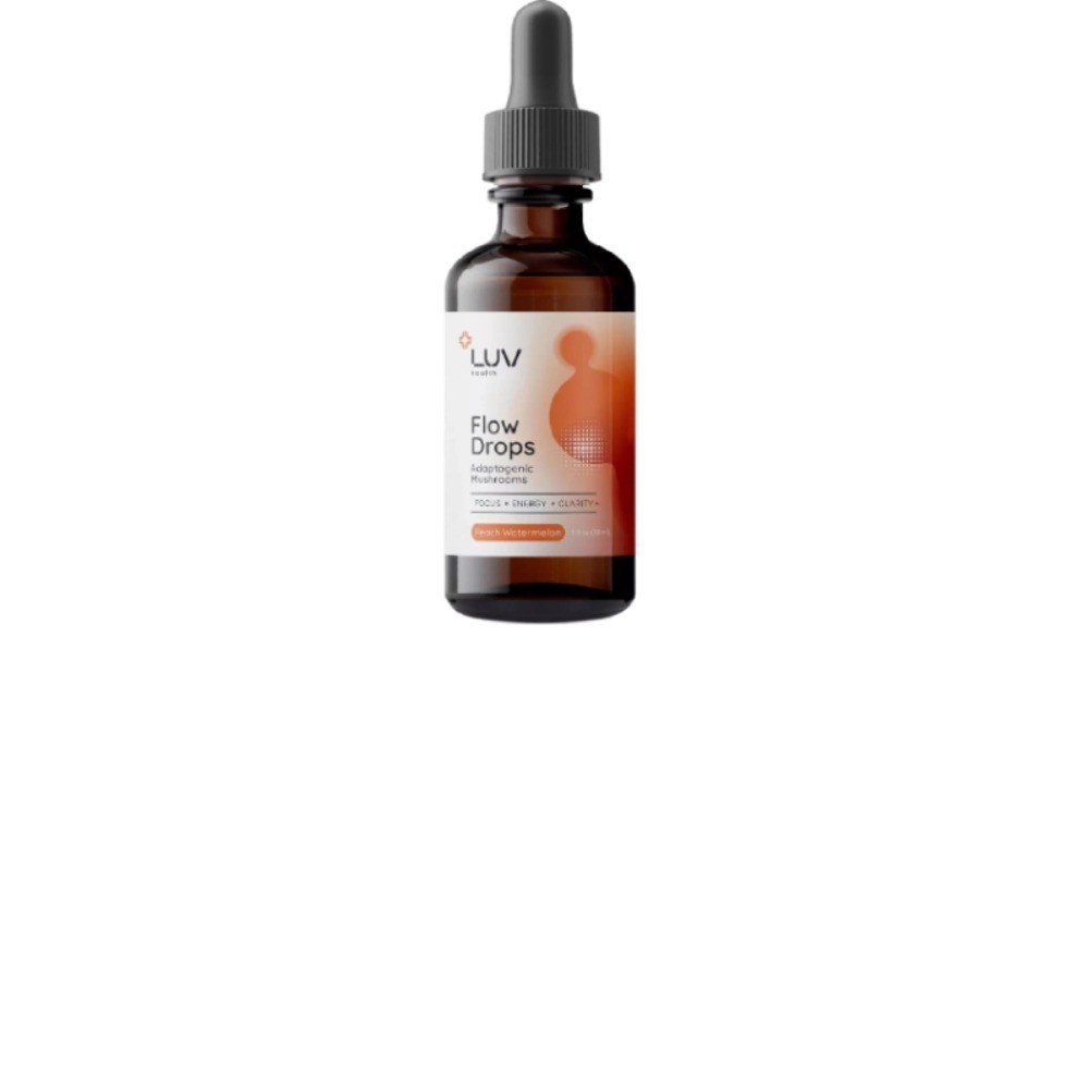 1-5x Peach Health Flow Drops Adaptogen Mushroom Blend LUV Watermelon 1oz-