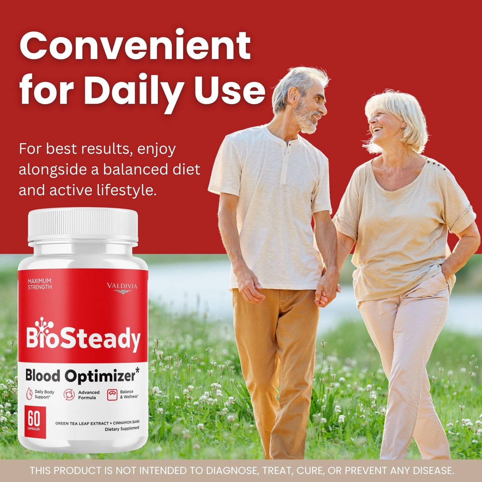 BioSteady Blood Sugar Balance Supplement Capsules Natural 5 Pack 300Ct