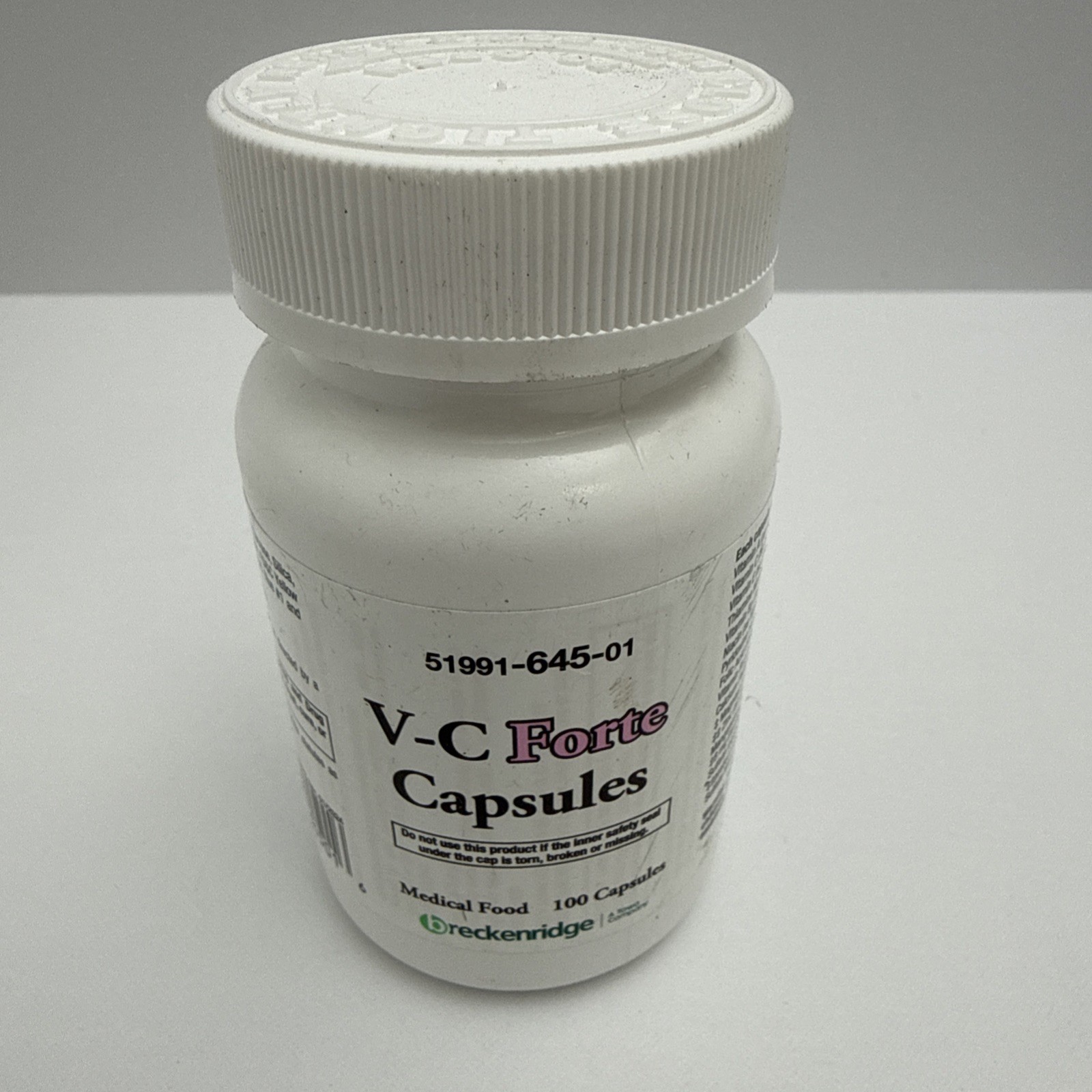 Vitacon Forte Medical Food 100 Caps by Breckenridge Exp 01/27
