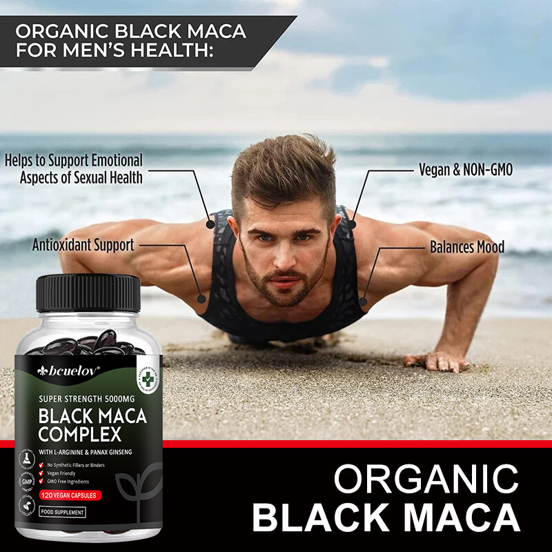 Black Maca Complex Boosts Energy Endurance Reproductive Health Balances Mood