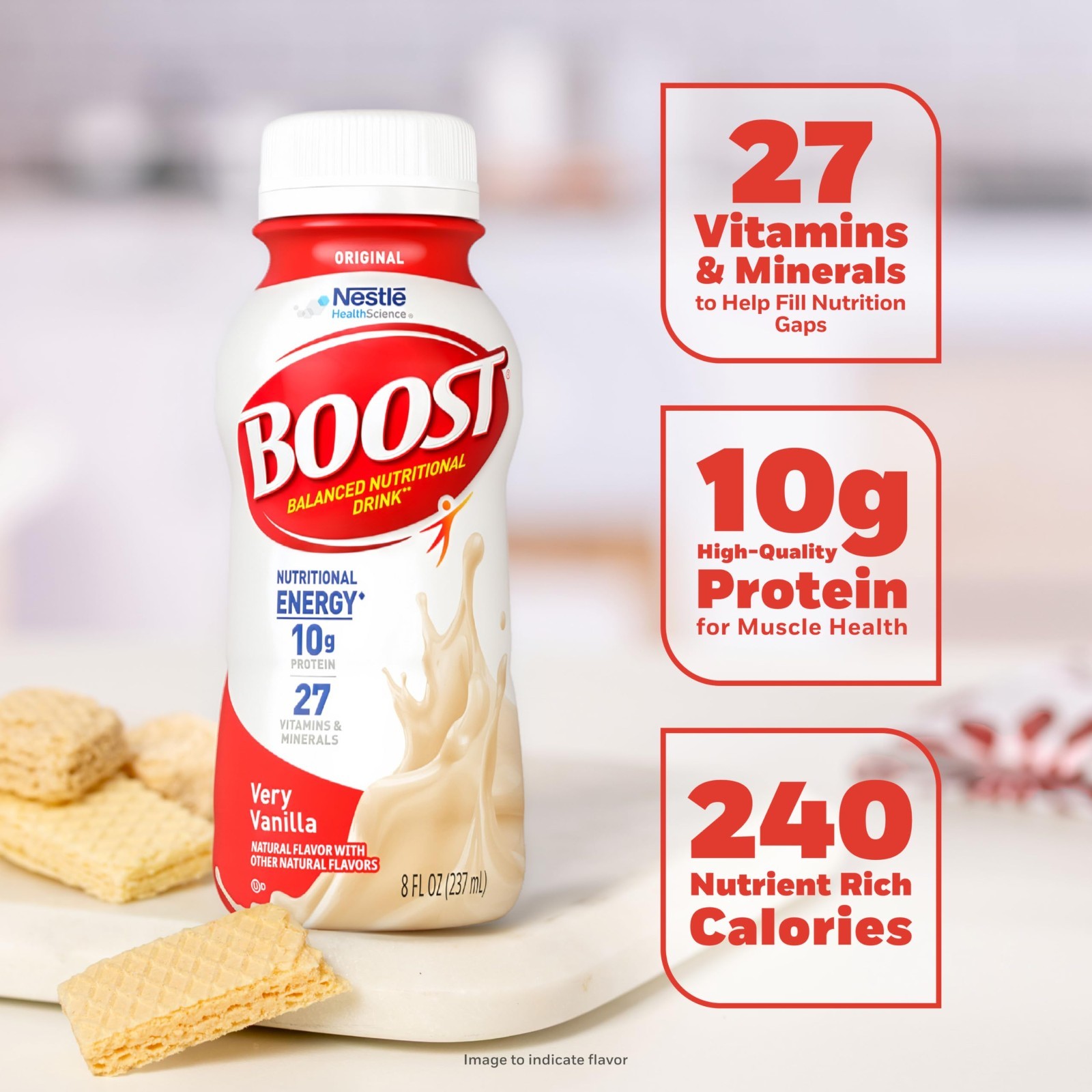 Nutritional Drink, Ready to Drink, Very Vanilla Flavor, 8 Fl Oz, 24 Pack