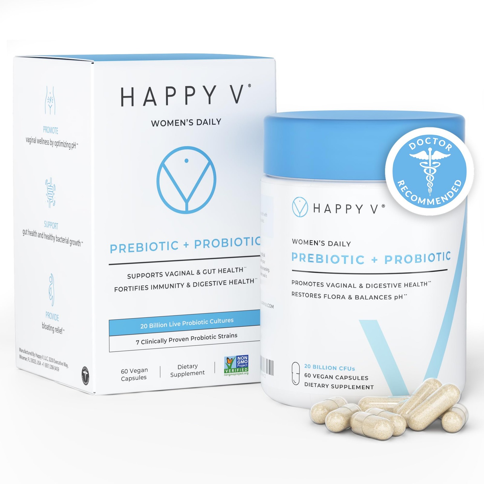 Dr. Formulated Vaginal Probiotics for Women Odor & Itch Support, Urinary & Gu…