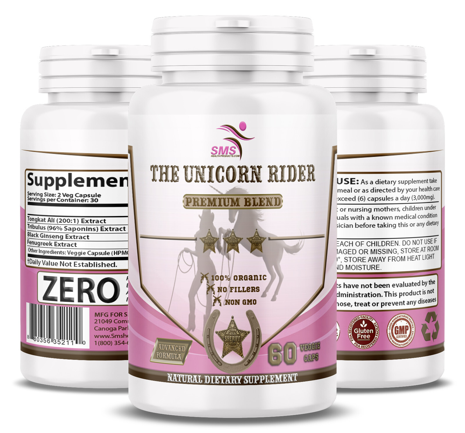 The Original Unicorn Rider 180 Vegetarian Caps For Womens Health Organic By SMS