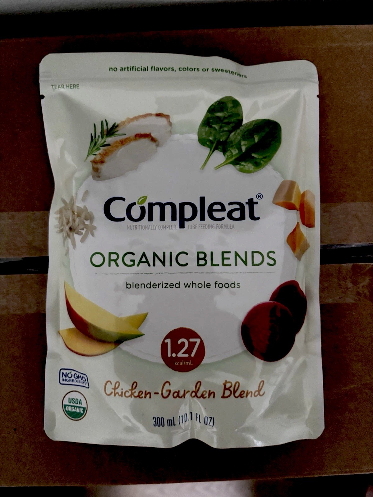Compleat Organic Blends 10.1oz Tube Feeding Chicken-Garden EXPIRES 7/26