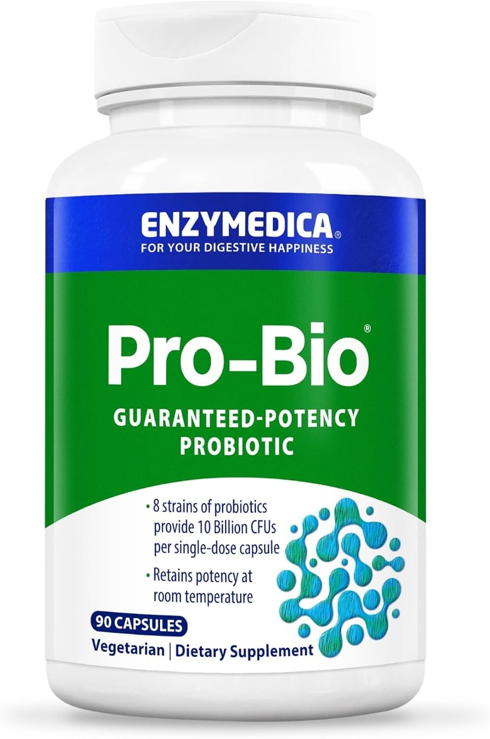 Enzymedica Pro-Bio Shelf Stable Stomach-Acid Resistant Probiotic , 90 Count
