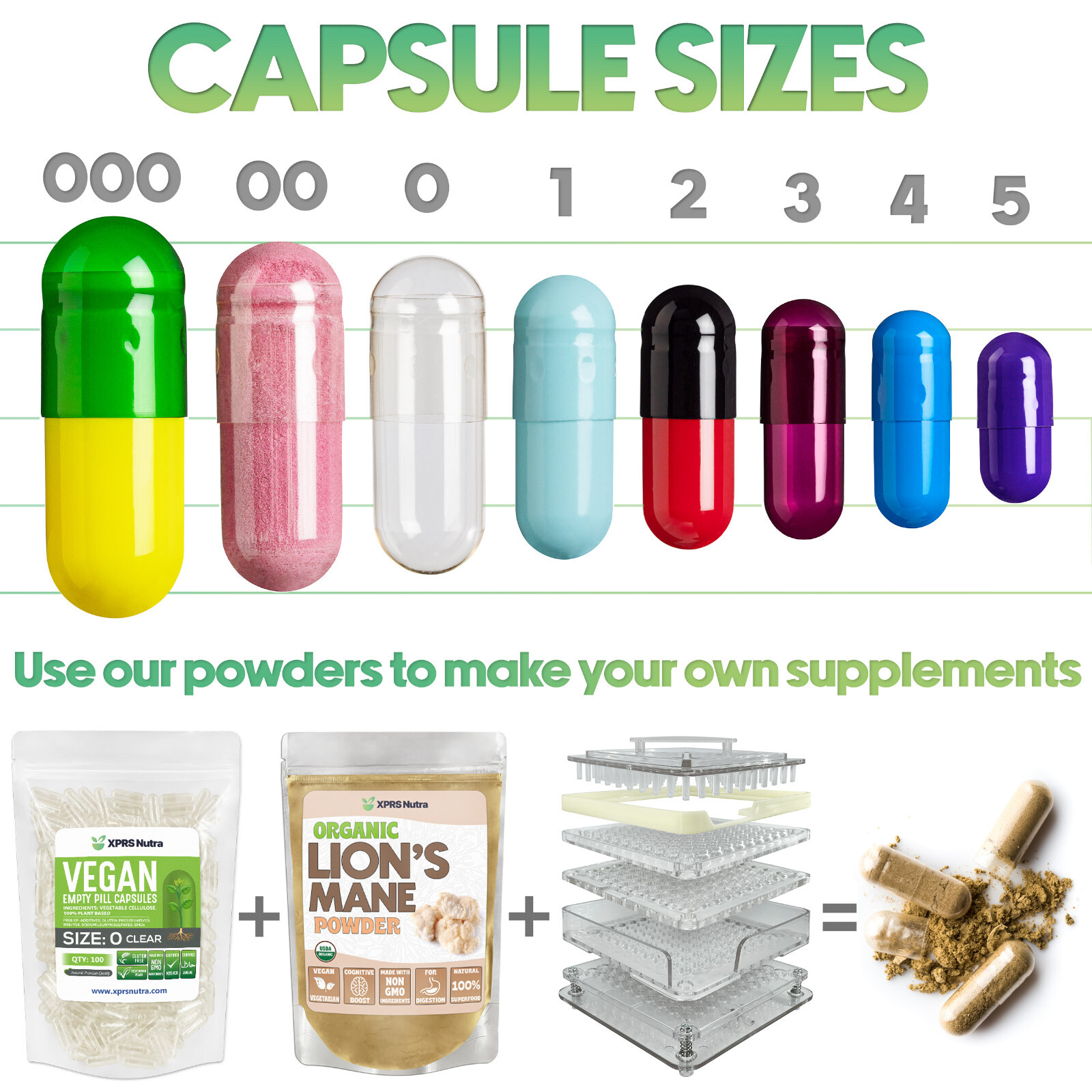 Size 0 Plantcaps Clear Empty Pullulan Vegan/Vegetable Vegetarian Pill Capsules