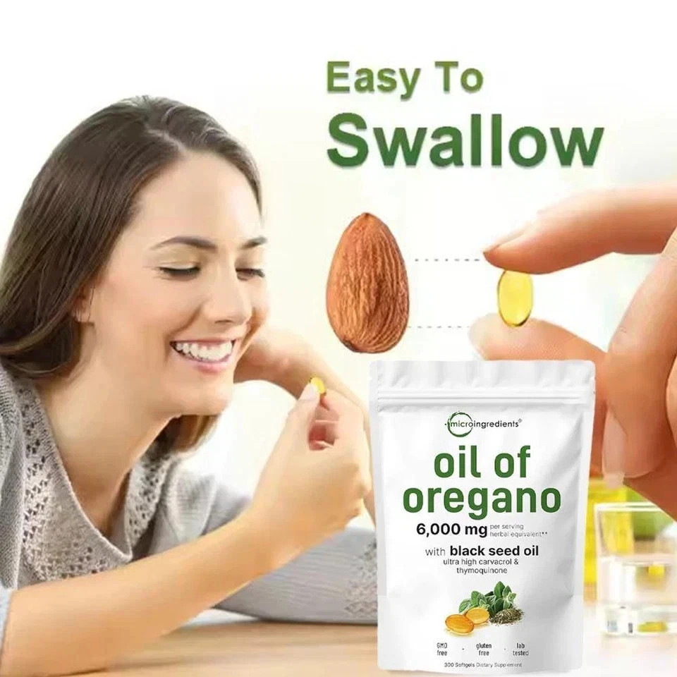 2 in 1 Oil of Oregano & Black Seed Softgels Count with Carvacrol, 40% discount !
