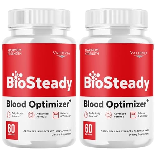 BioSteady Blood Sugar Balance Supplement Capsules Natural 2 Pack 120Ct