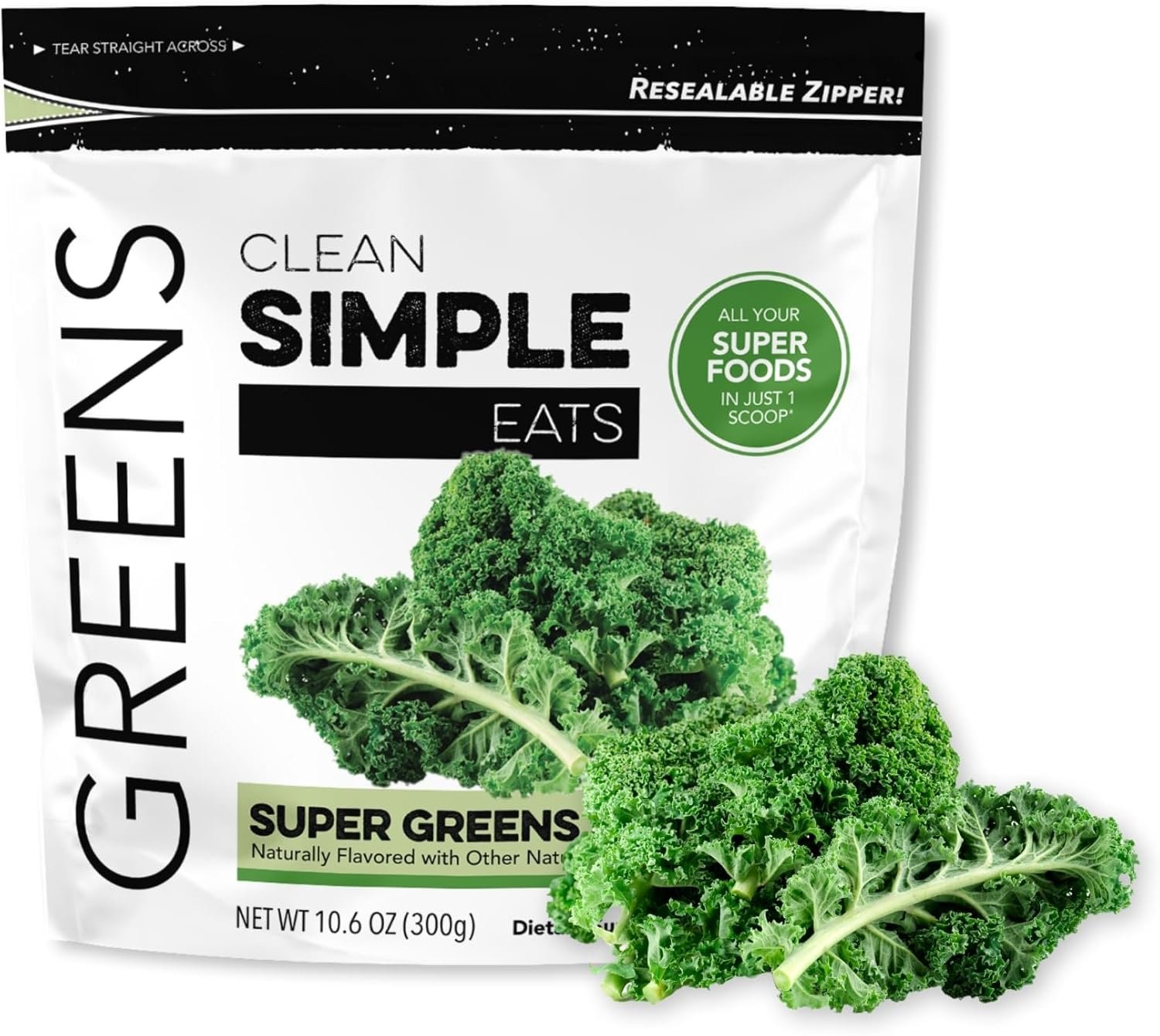 Clean Simple Eats Super Greens Powder Prebiotic 30 servings EXP 05/2026