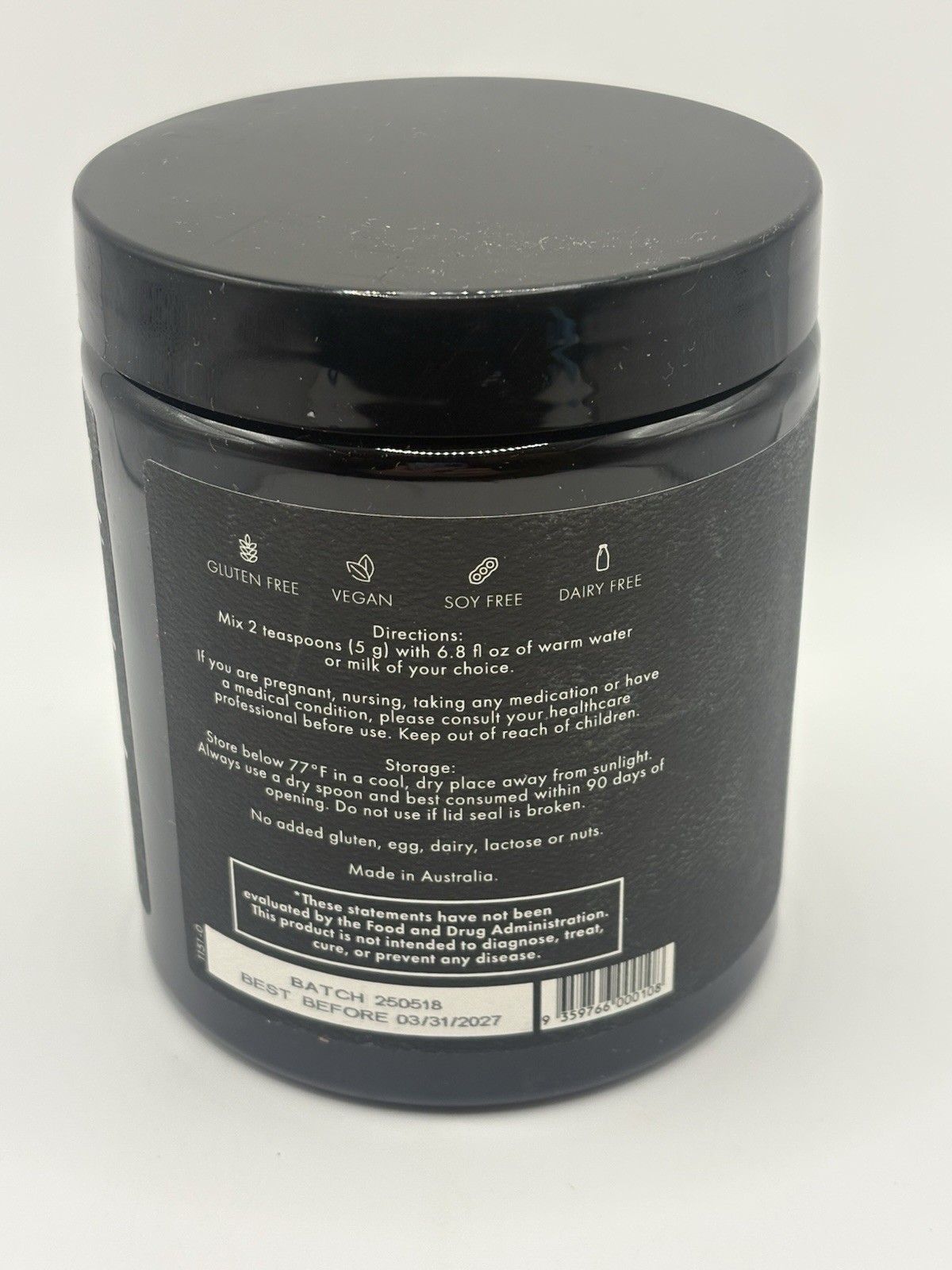 WelleCo Evening Elixir Powder 150g Chocolate Sleep Supplement Magnesium Exp 3/27