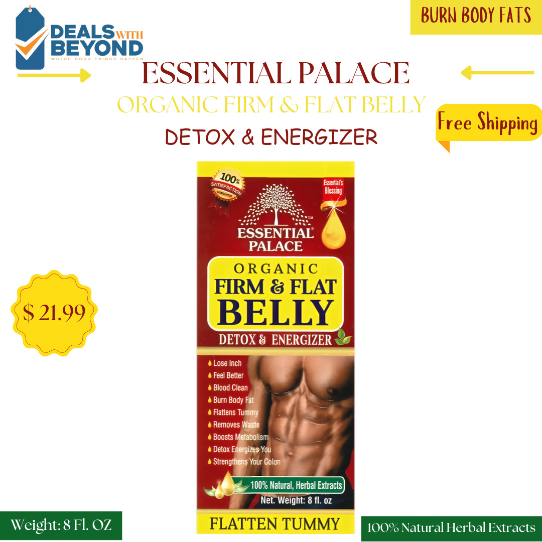 Organic Firm & Flat Belly Detox & Energizer, Burn Body Fat & Remove Waste 8 OZ