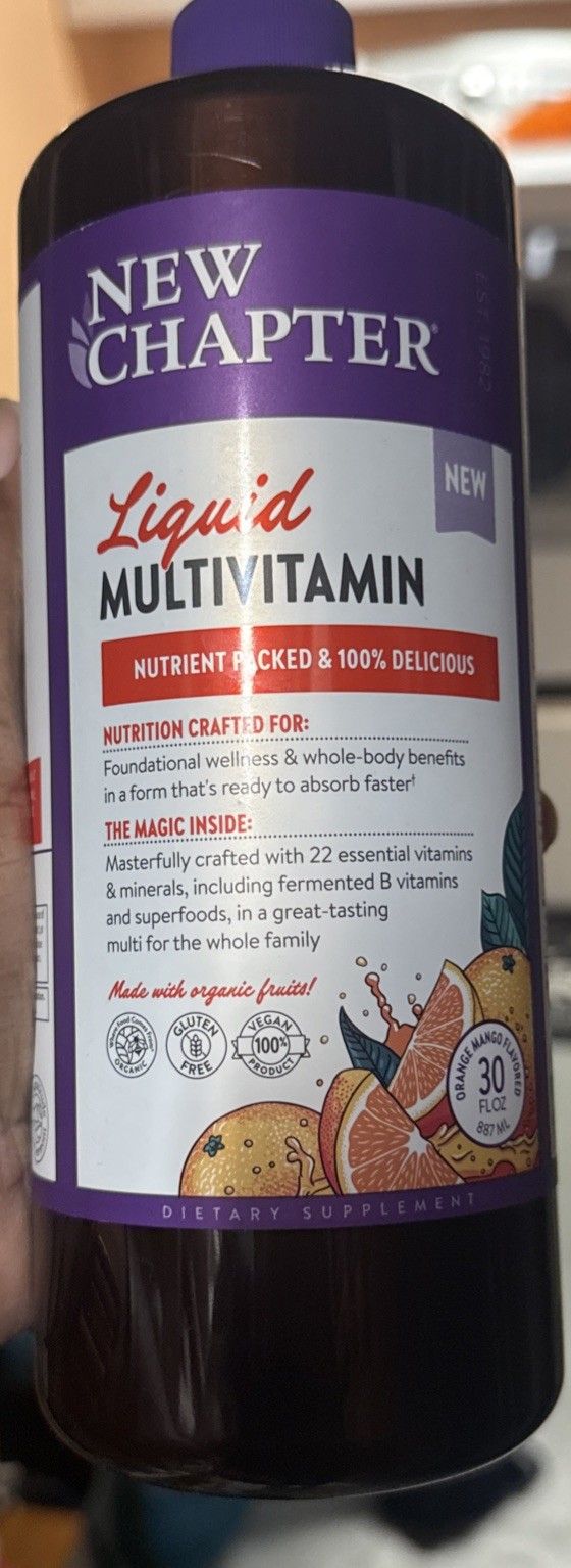 New Chapter Liquid Multivitamin Orange Mango, 30 fl oz