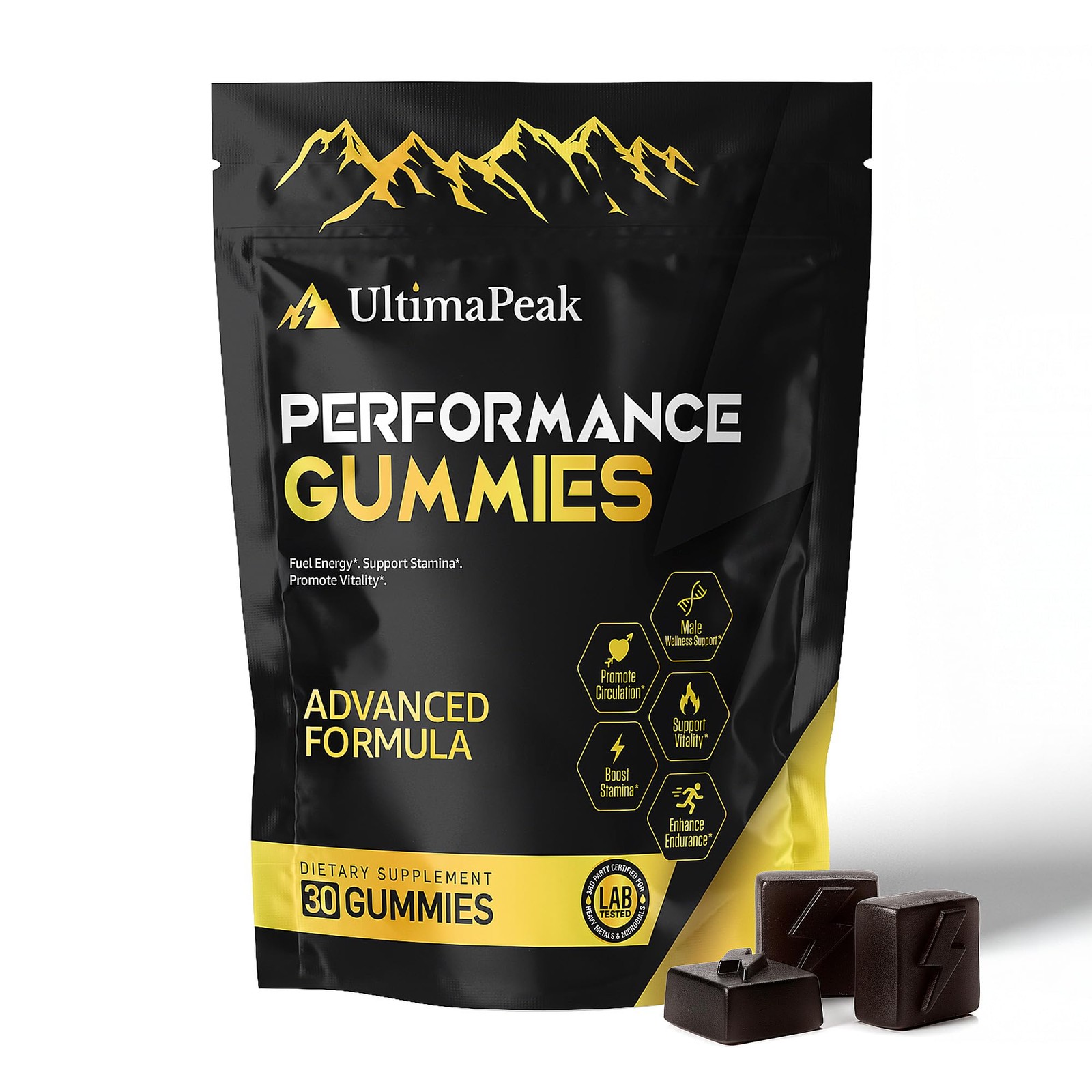 Ultimapeak Pure Himalayan Shilajit Gummies Ashwagandhatrace Minerals Fulvic