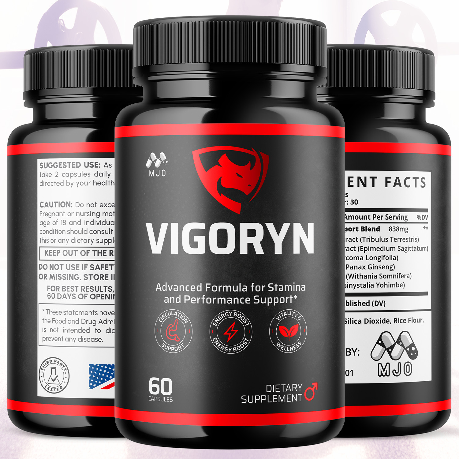 (3 Pack) Vigoryn Advanced Male Health Support Supplement Vigo Ryn 180 Capsules