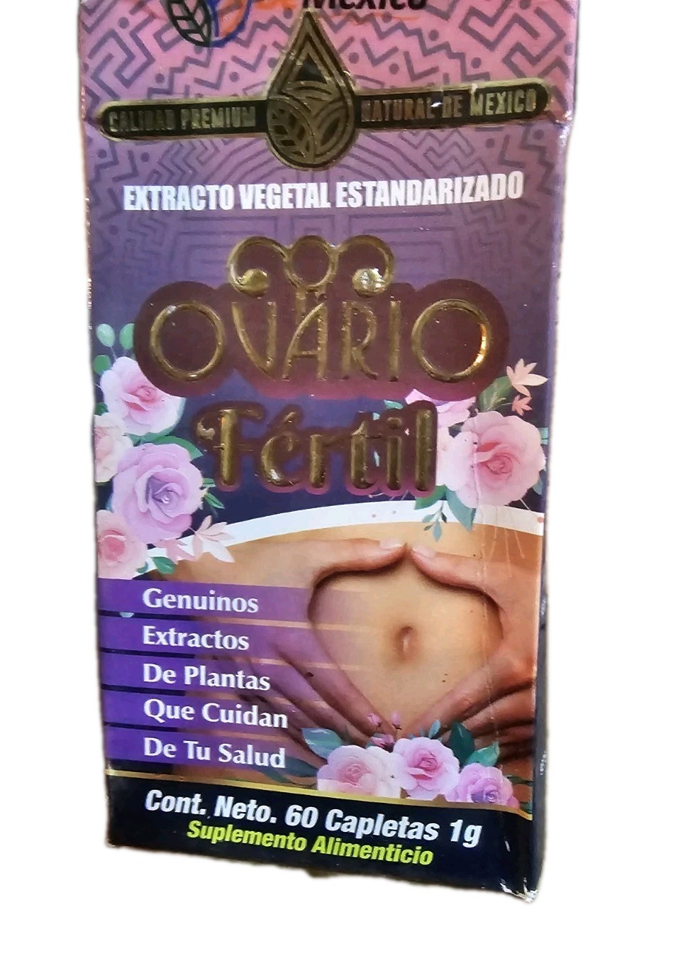 Natural De Mexico Ovary Fertile; Plant Extract 60 Caplets Exp: 12/2029