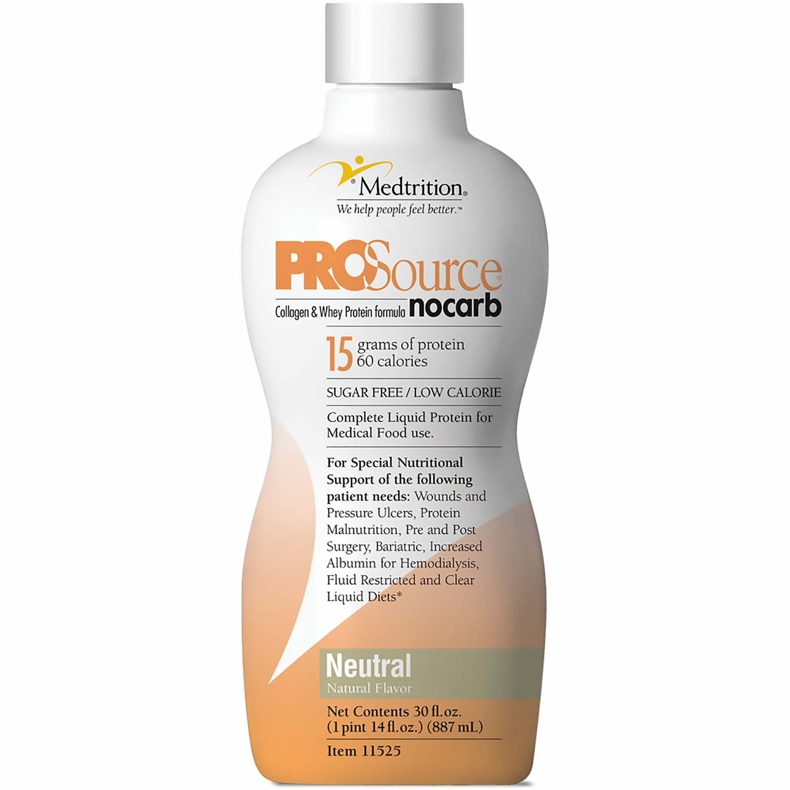 ProSource NoCarb Oral Supplement Neutral Flavor 30 oz Bottle 4 Ct