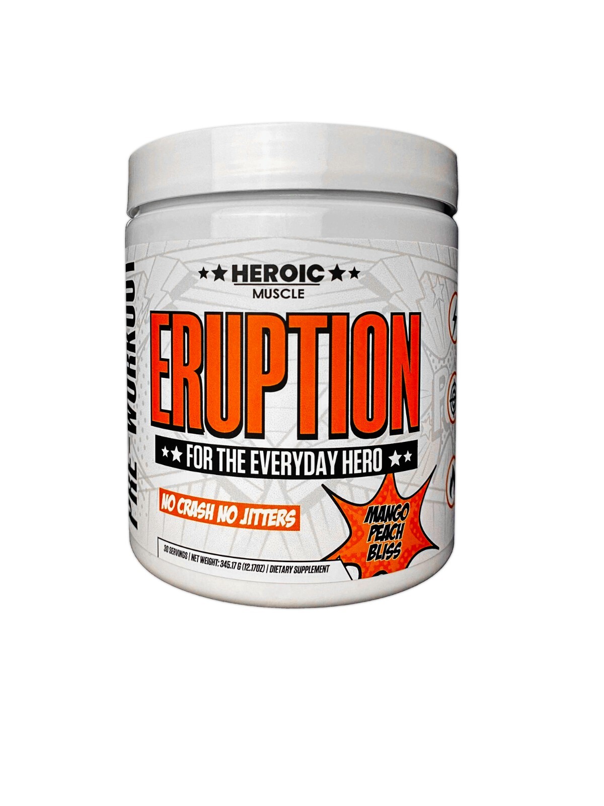 ERUPTION fat burning pre-workout. Experience Sustained Energy. NoJitters/Crash