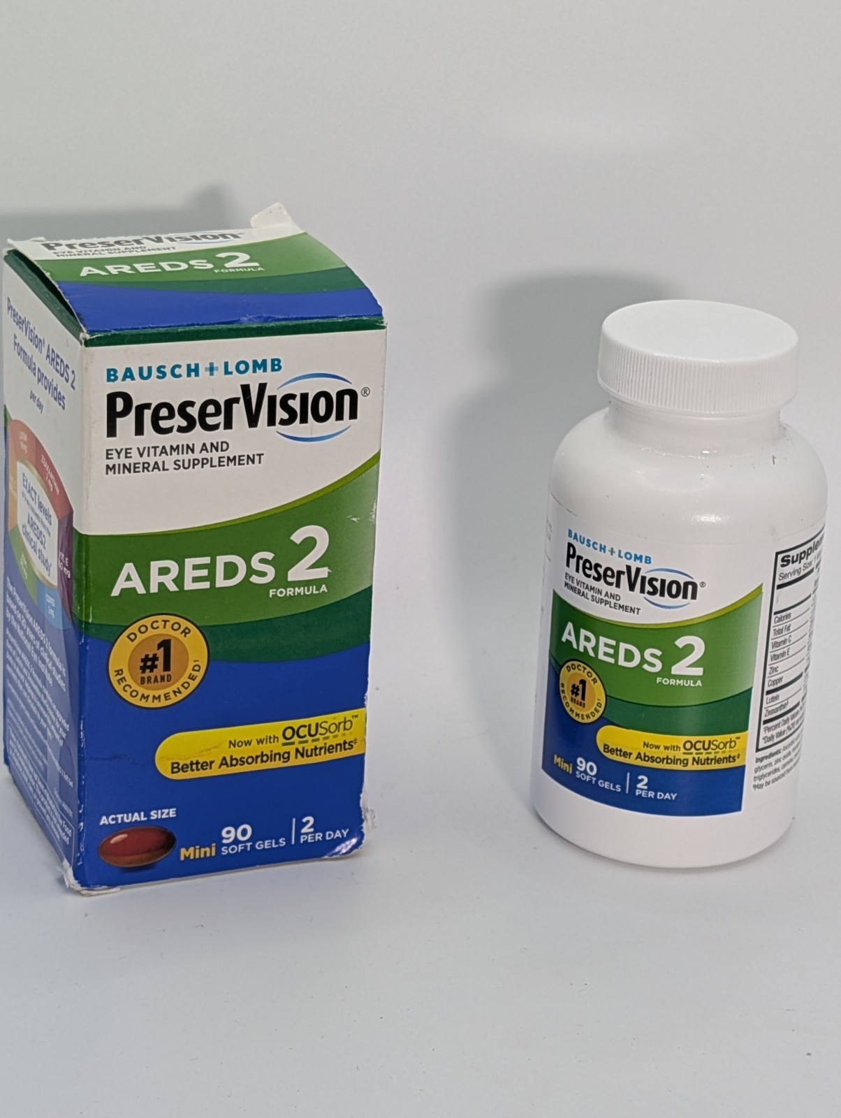 Bausch & Lomb PreserVision AREDS 2 Eye Vitamin & Mineral Supplement 90 Soft Gels