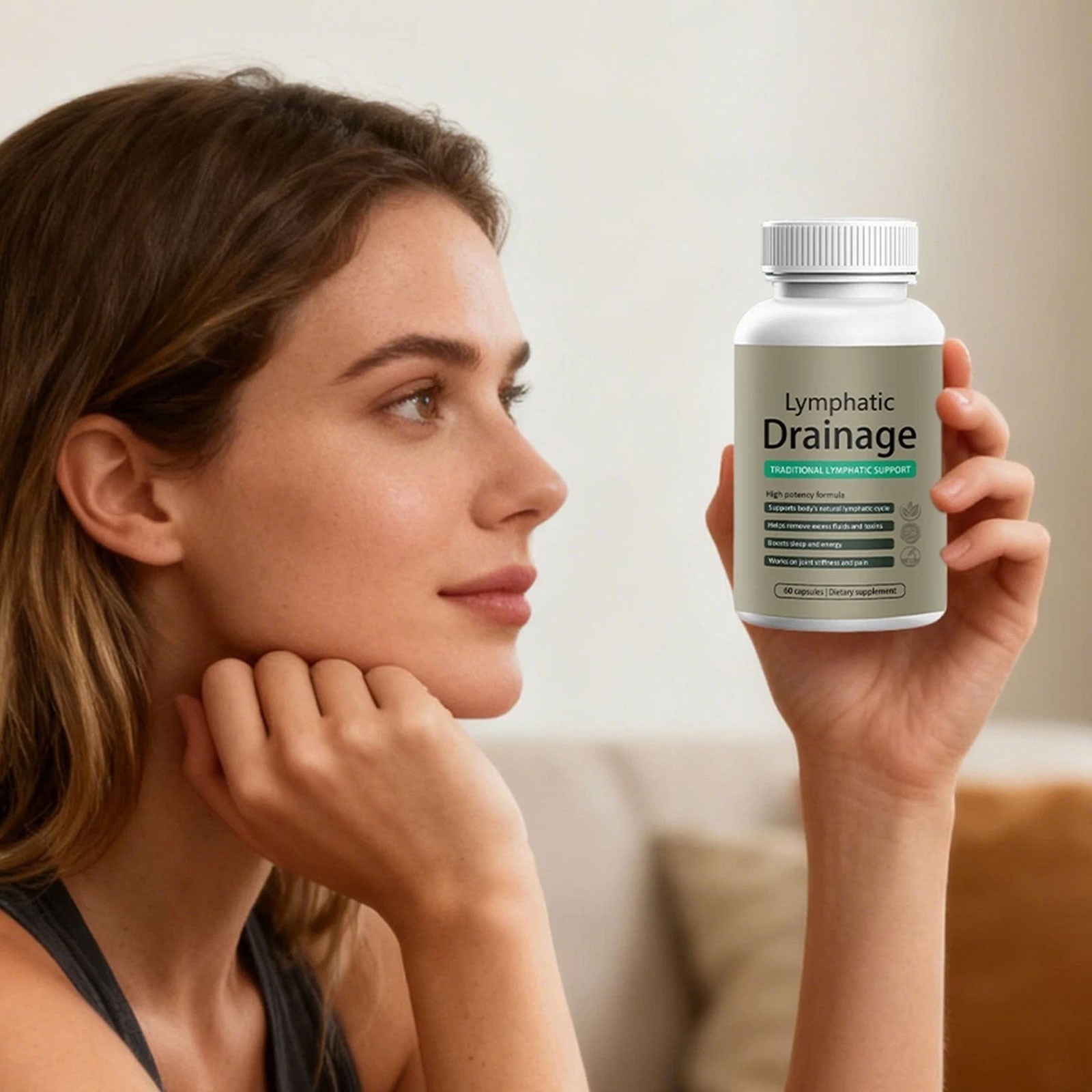 Sculptique Lymphatic Drainage Capsules, Lymphatic Drainage 60 Capsules 1-3 PACK
