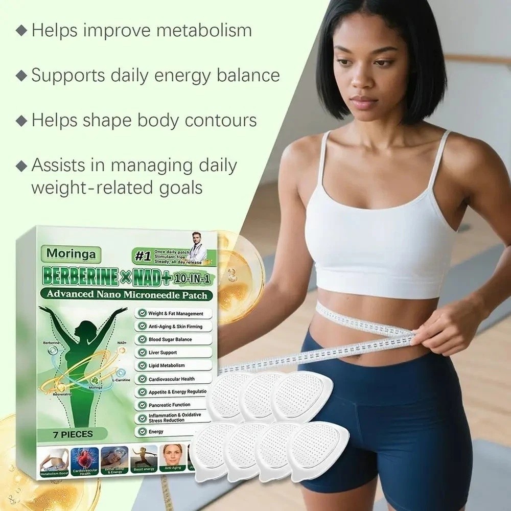 50% OFF Moringa Berberine x NAD+ 10-in-1 Advanced Nano Microneedle Patches New