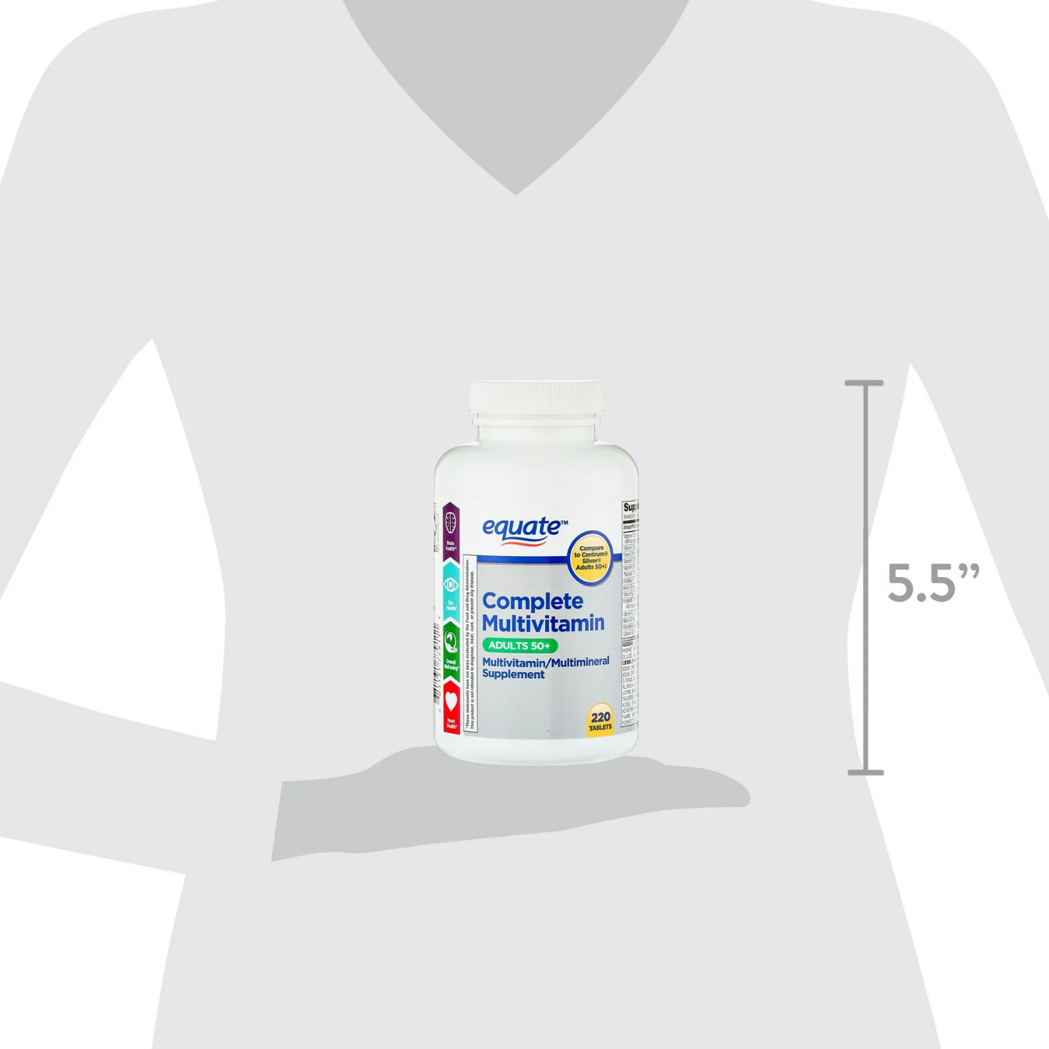 2 Pack Equate Adults 50 Plus Multivitamin Multimineral 220 Tablets