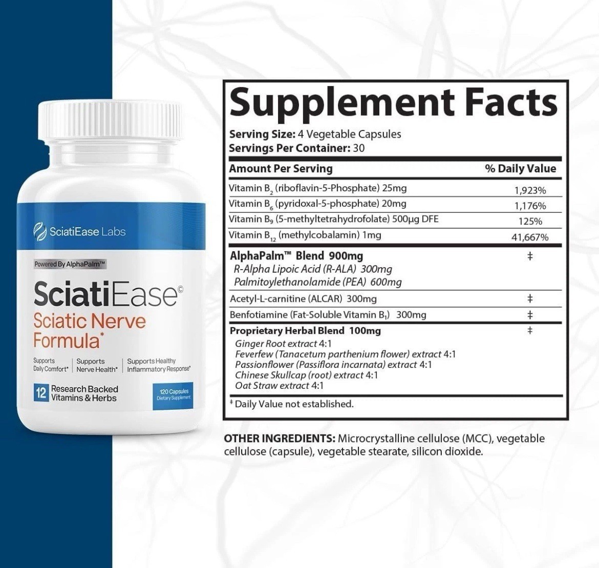 3 Pack SciatiEase Labs Sciati 120 Sciatic Nerve Formula Ease NEW Cap !