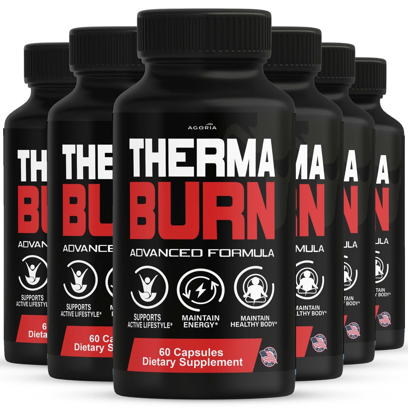 ( 6 Pack )Therma Burn Capsules, ThermaBurn Fat Burner, Metabolism & Weight Loss