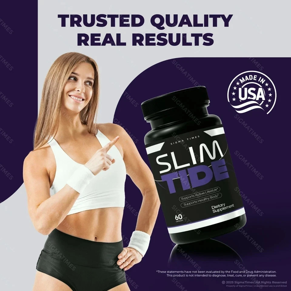 SlimTide Capsules, Slim Tide Weight Loss Support Pills & Energy Supplement 60ct