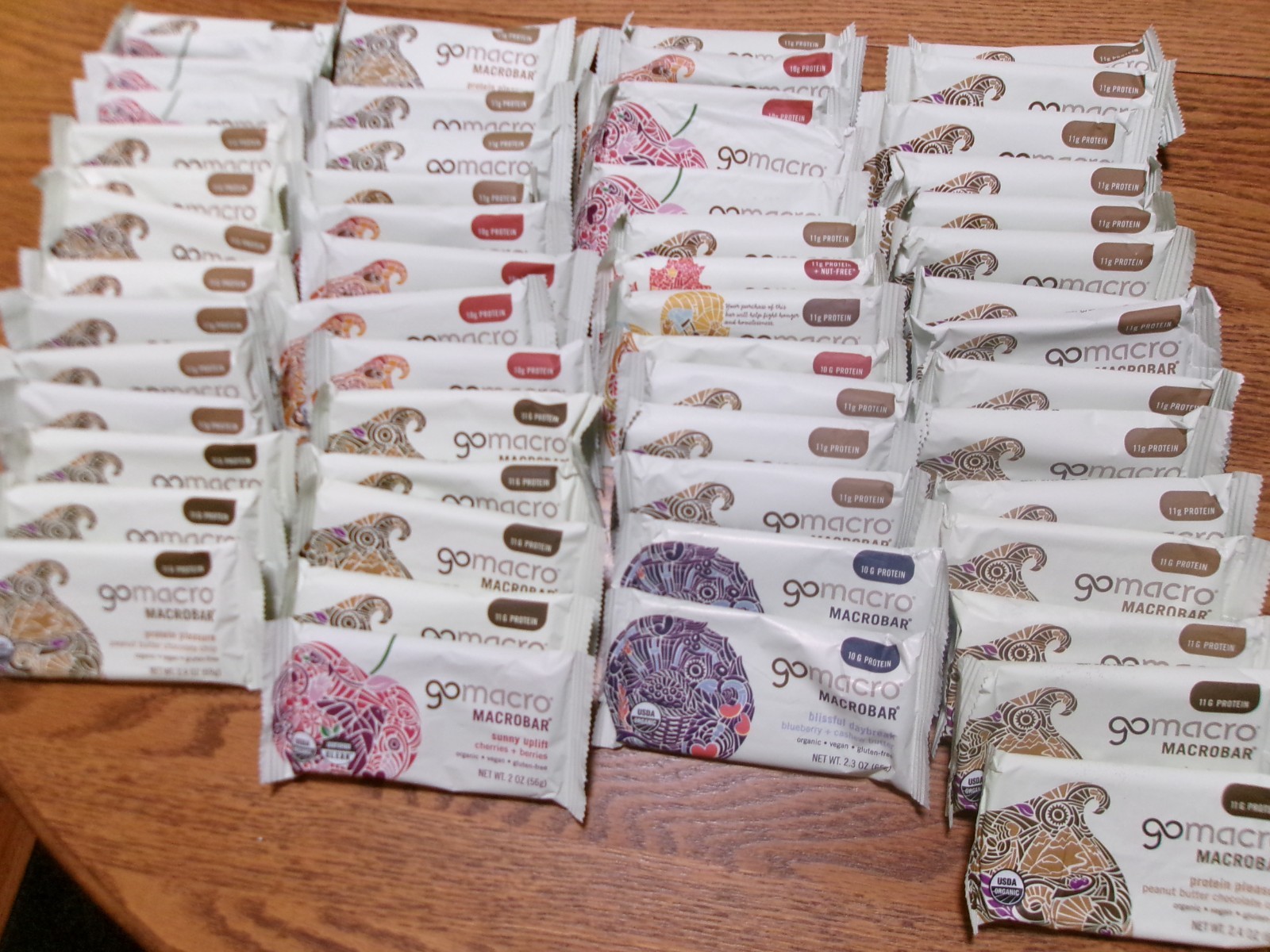 57 Bars GoMacro – 7 flavors- PB Choc Chip+ exp 8/2026
