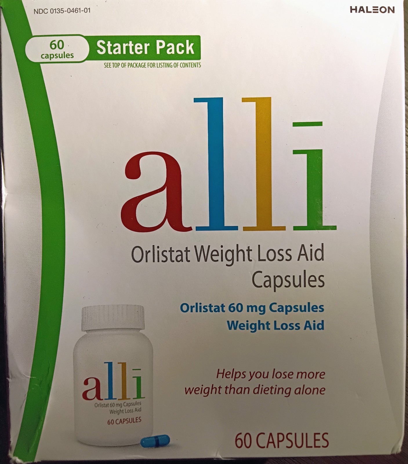 AUTHENTIC ORLISTAT 60mg WEIGHT LOSS AID SUPPLEMENT STARTER 60 X3 180 CAPSULES!!!