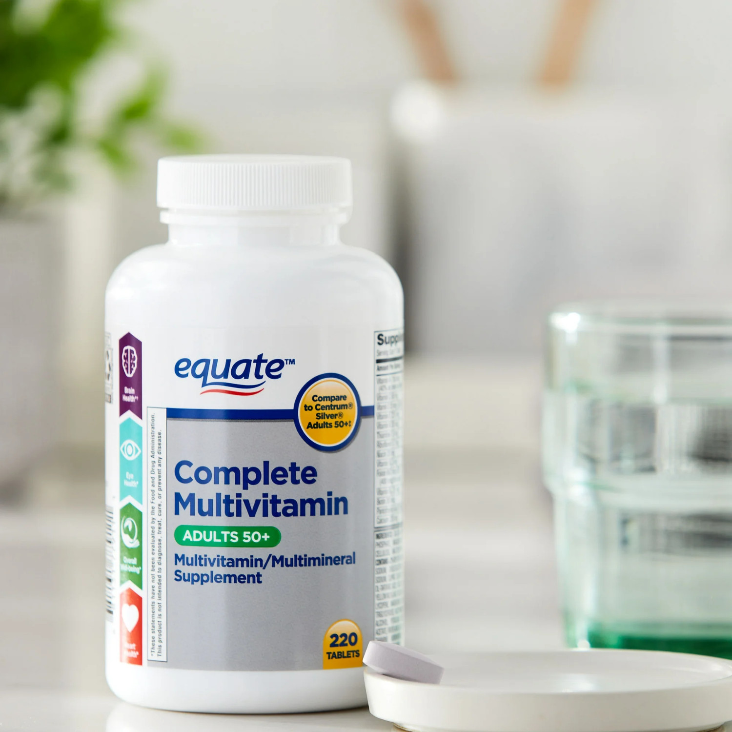 2 Pack Equate Adults 50 Plus Multivitamin Multimineral 220 Tablets