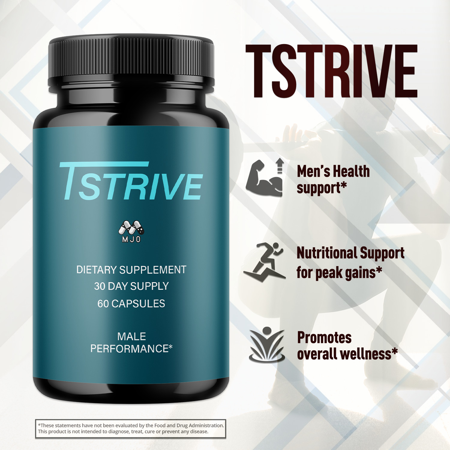 (3 Pack) Tstrive Advanced Male Health Support Supplement Tst Rive 180 Capsules