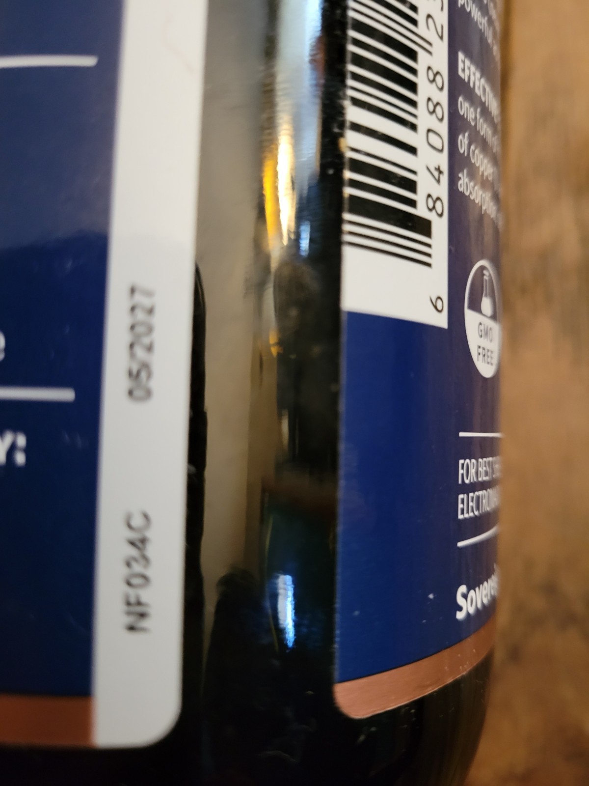 Sovereign Copper Hydrosol Liquid Supplement 32 oz exp 5/2027 without box