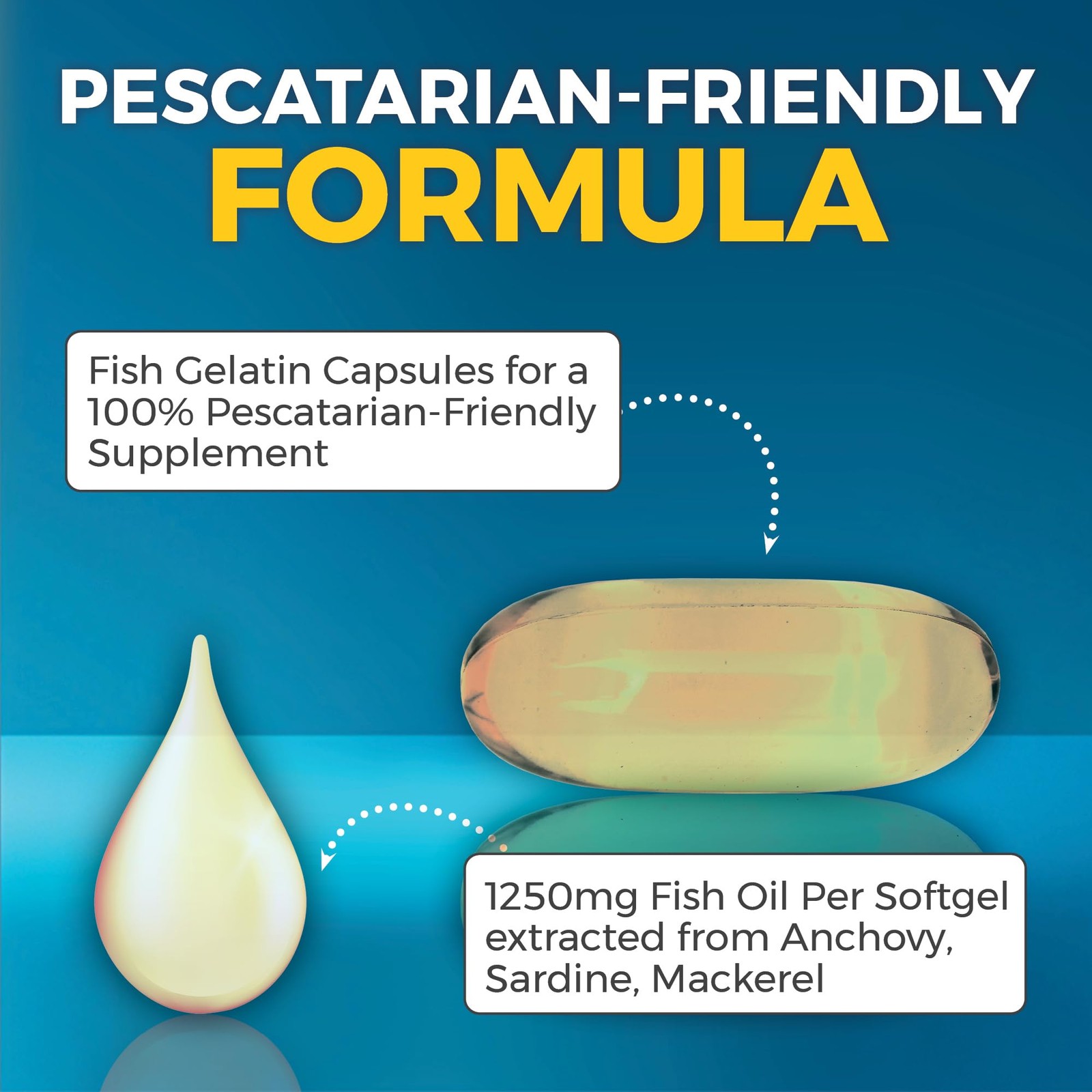 Triple Strength Omega 3 Fish Oil Supplement 2500 mg Re-esterified Triglyceride