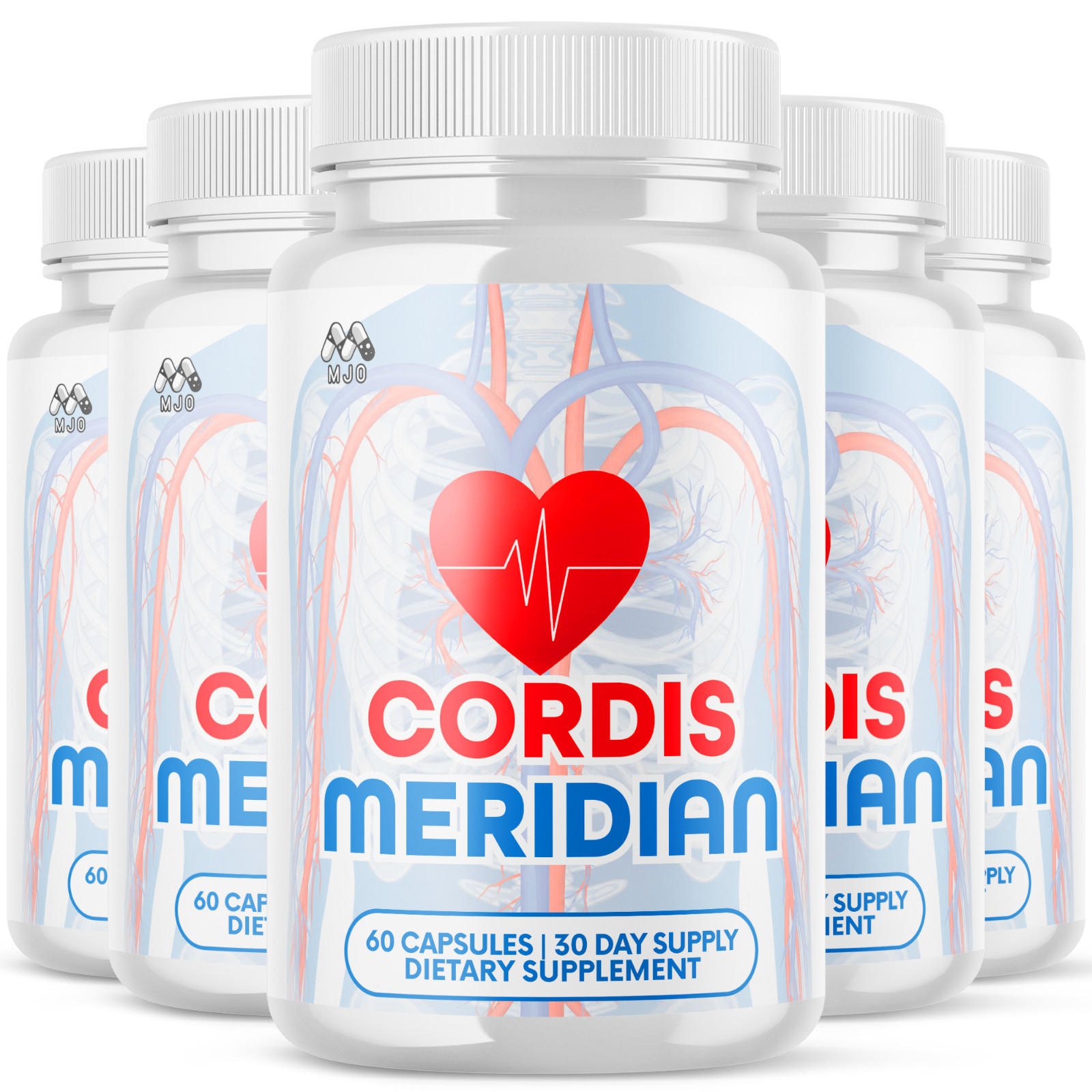 (5 Pack) Cordis Meridian Advanced Support Blood Sugar Supplement 300 Capsules
