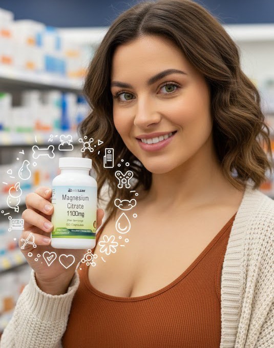 Magnesium Citrate 1100 mg Capsules serving – USA Deal
