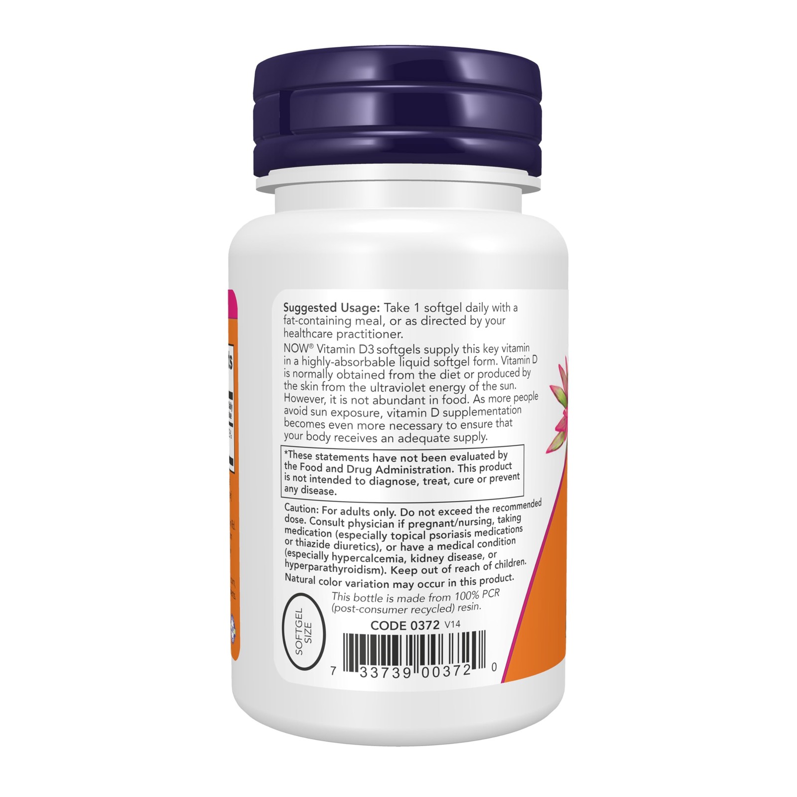 NOW Foods Supplements, Vitamin D-3 5,000 120 Count (Pack of 1), Yellow/Green