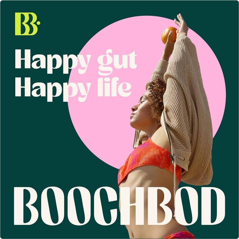 BoochBod Kombucha Gummies – Probiotics, Fiber, Slippery Elm, MCT Oil for Bloatin