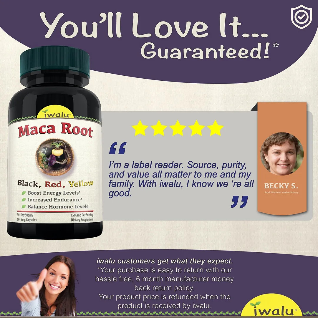 Black Maca Root Benefits | Best Supplement Capsule Pill Men Women FREE SHIP