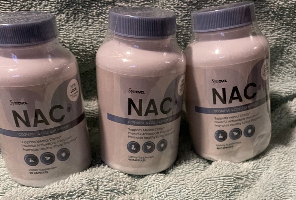 Synova NAC N-Acetyl-L-Cysteine 1200mg Vegetarian Capsules 60 Cognitive Support