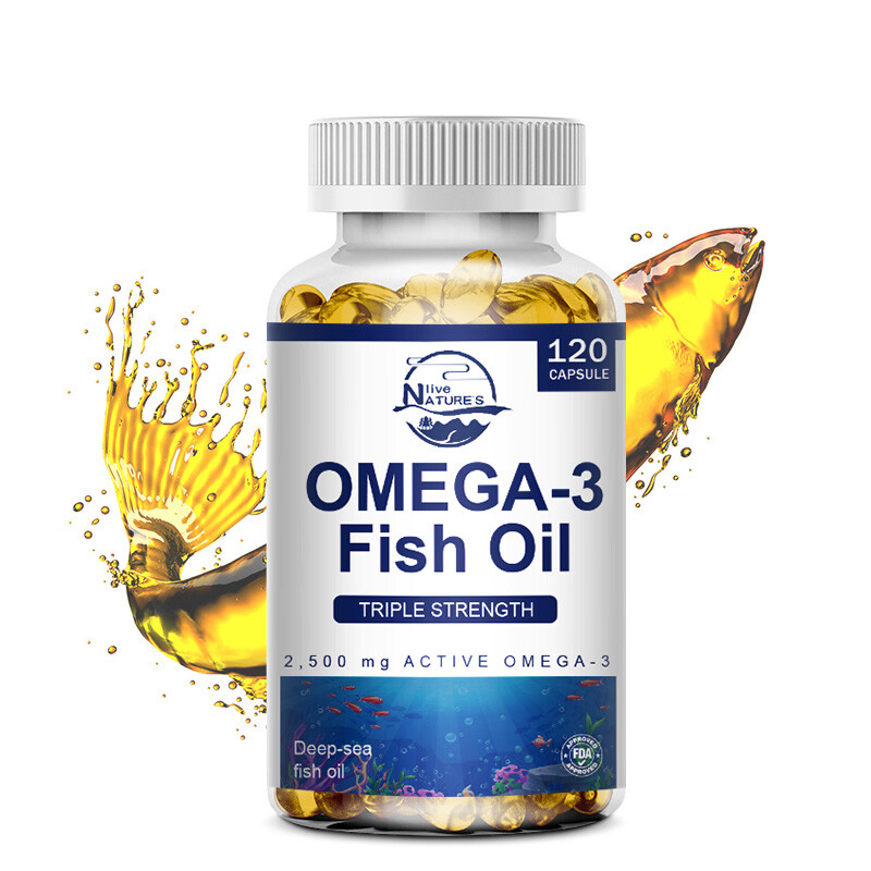 3x Strength EPA & DHA Omega 3 Fish Oil 3600mg, Highest Potency, 120 Softgels