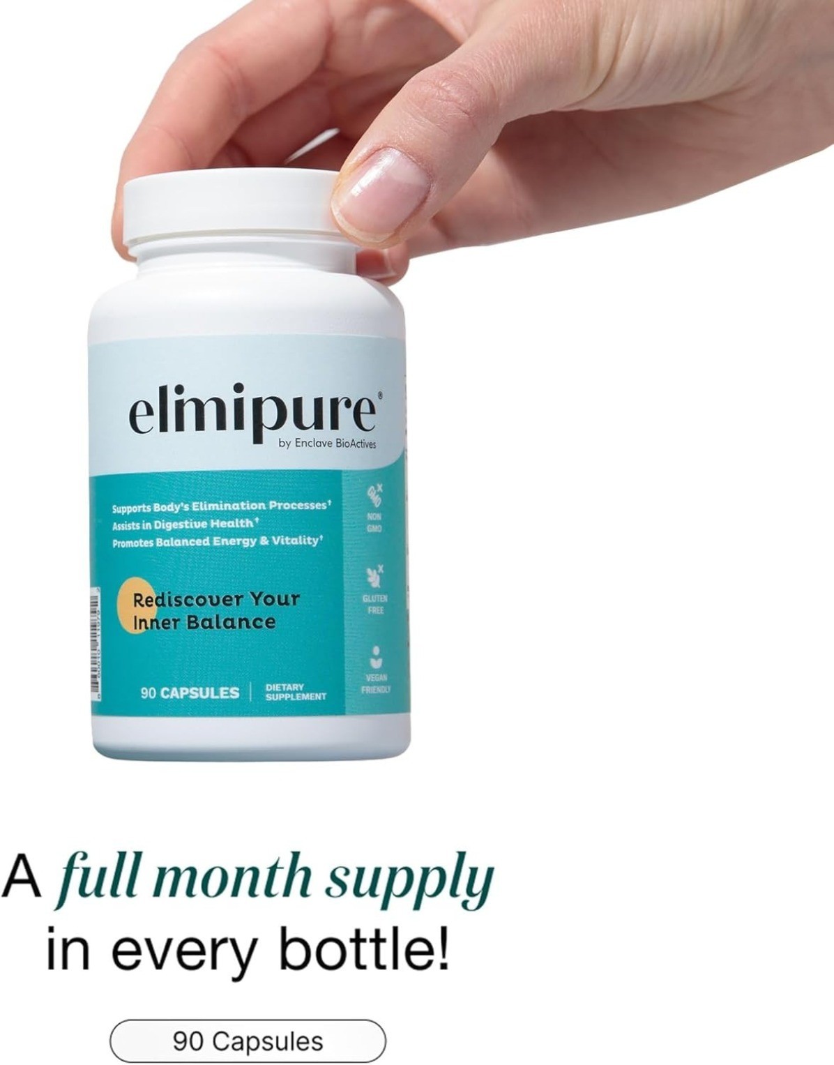 1-2 bottles Elimipure Gut Cleanse & Restore Supplement 90 capsules hot sealed